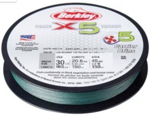 Berkley X5 Braided Line Lo-Vis Green