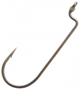 DIY Fishing soft bait Aluminum offset hook Worm and Slug 4-cav